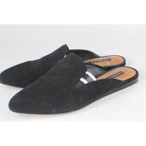 Veronica Beard Greyson Mule Flats Black Suede Slide Loafer Womens EU 38.5